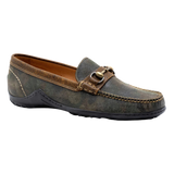 Martin Dingman Bill Suede Horse Bit Loafers Distressed Camo