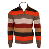 Alan Paine Lyndhurst Stripe Quarter Zip Mock Neck