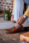 Martin Dingman Bill Alligator Grain Penny Loafers