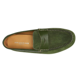 Donald Pliner Maverick Driving Shoes Green Suede