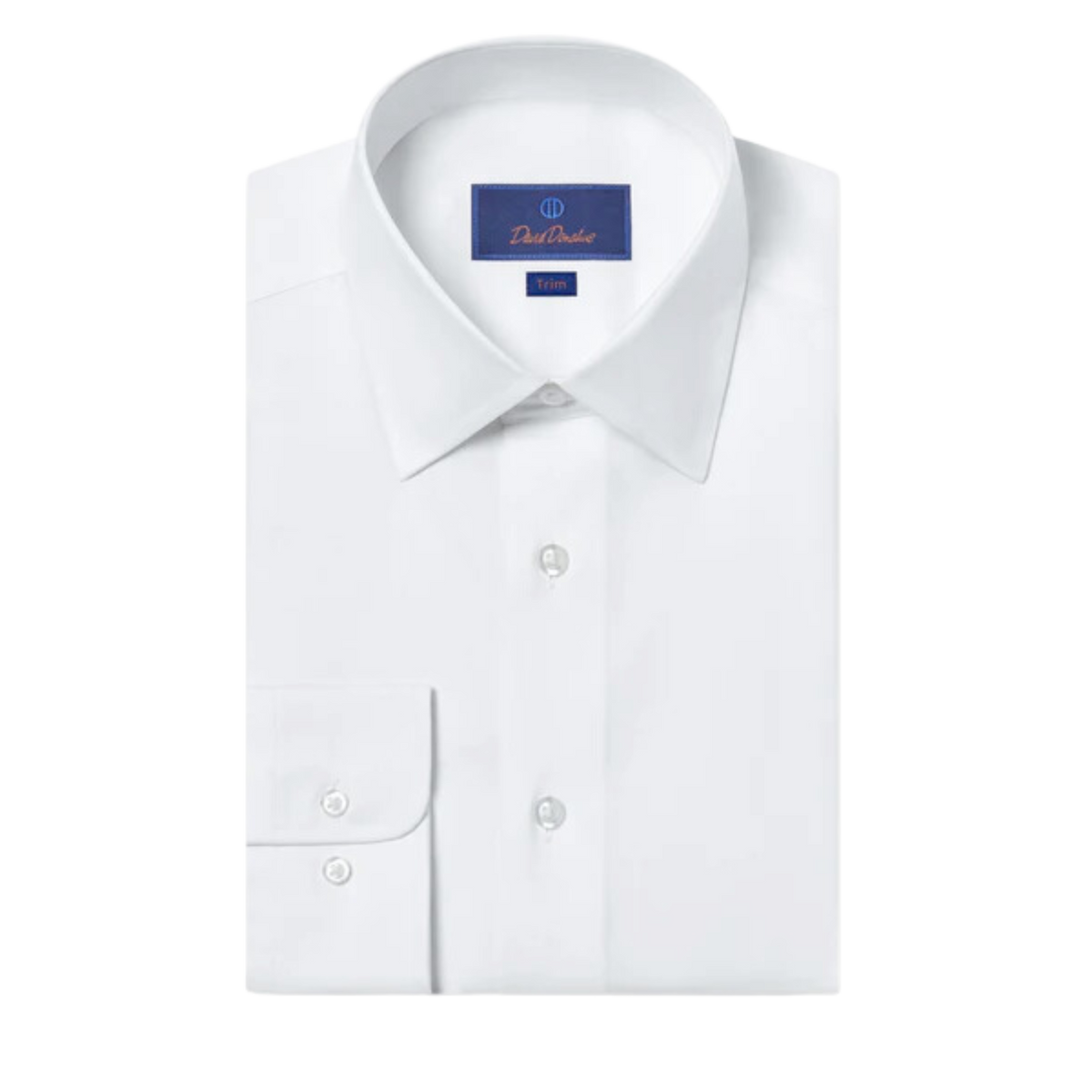 David Donahue Super Fine Twill Dress Shirt - White – The QG