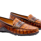 Martin Dingman Bill Alligator Grain Penny Loafers