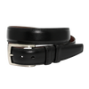 Torino Black Italian Burnished Dress Belt