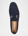 Donald Pliner Slade Metal Bit Suede Loafer